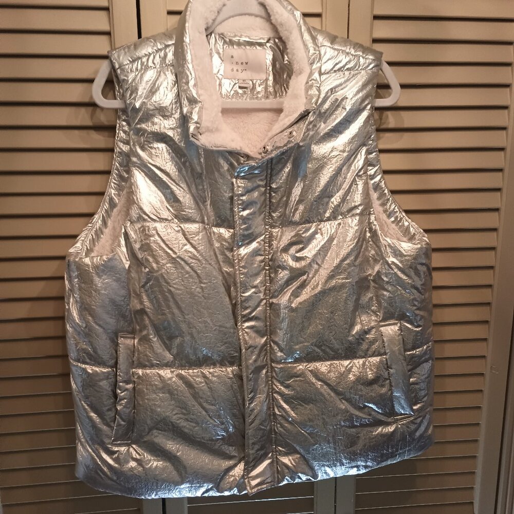 A New Day fur lined Puffer Vest.
